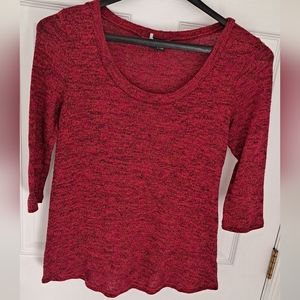 Sparkling & Fade red knit top